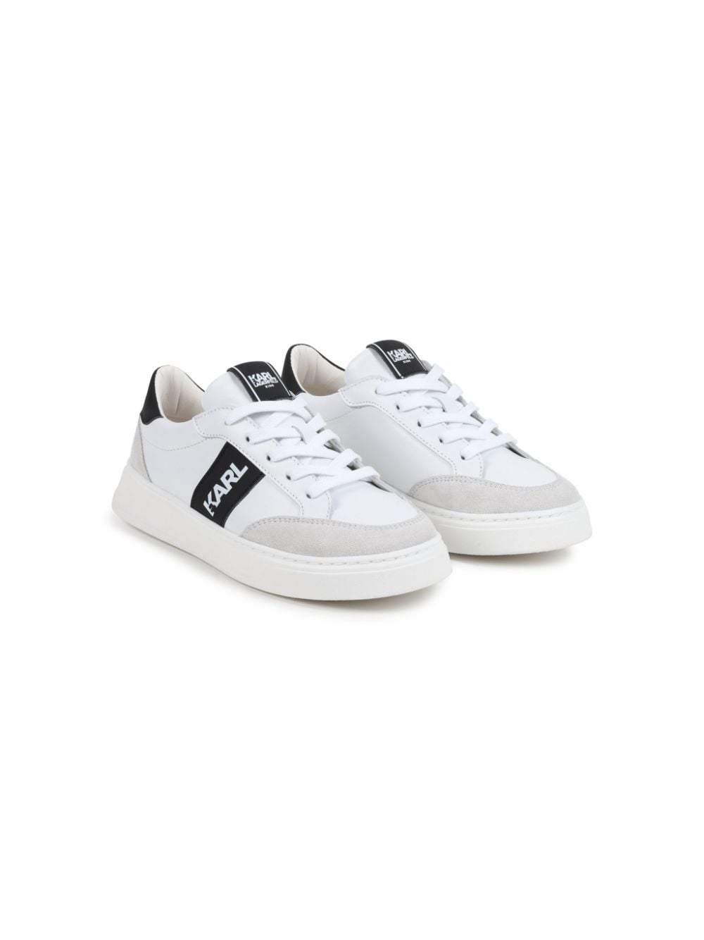 Karl Lagerfeld Kids low-top leather sneakers - White von Karl Lagerfeld Kids