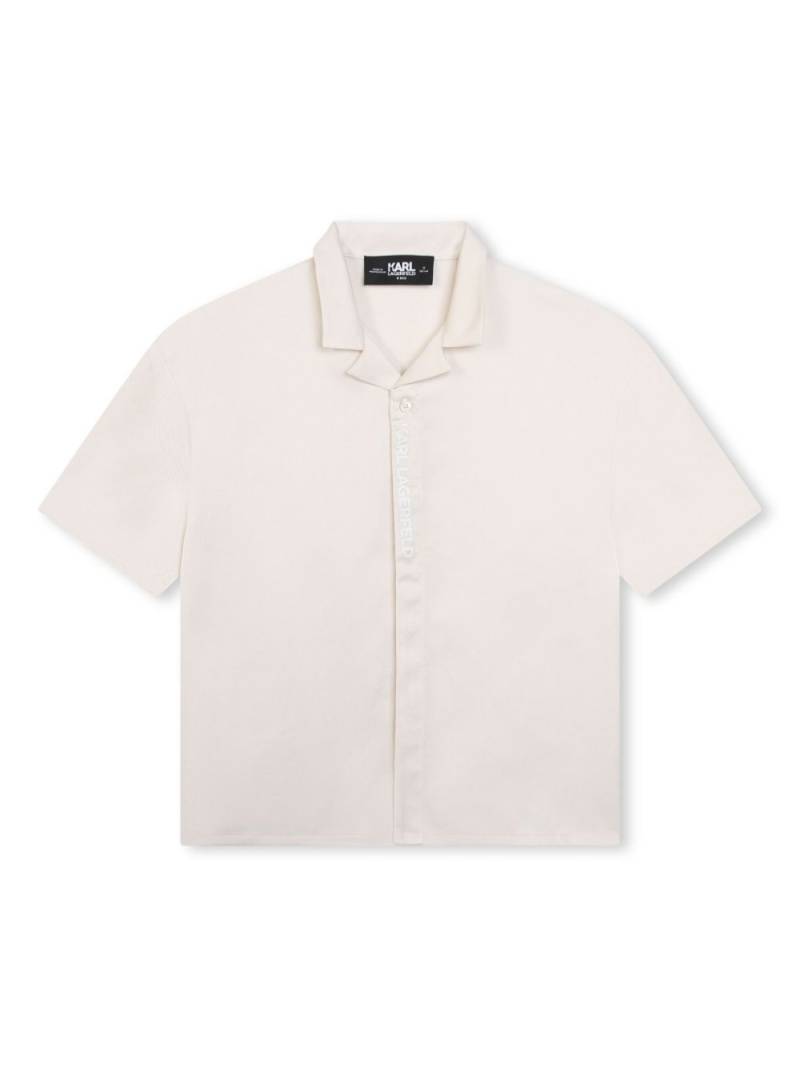 Karl Lagerfeld Kids lyocell short-sleeve shirt - White von Karl Lagerfeld Kids