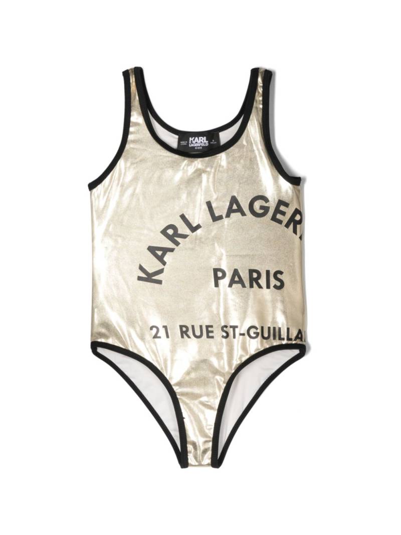 Karl Lagerfeld Kids metallic-effect swimsuit - Gold von Karl Lagerfeld Kids