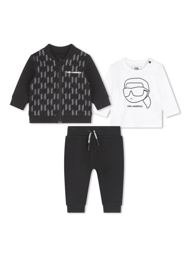 Karl Lagerfeld Kids monogram tracksuit set - White von Karl Lagerfeld Kids