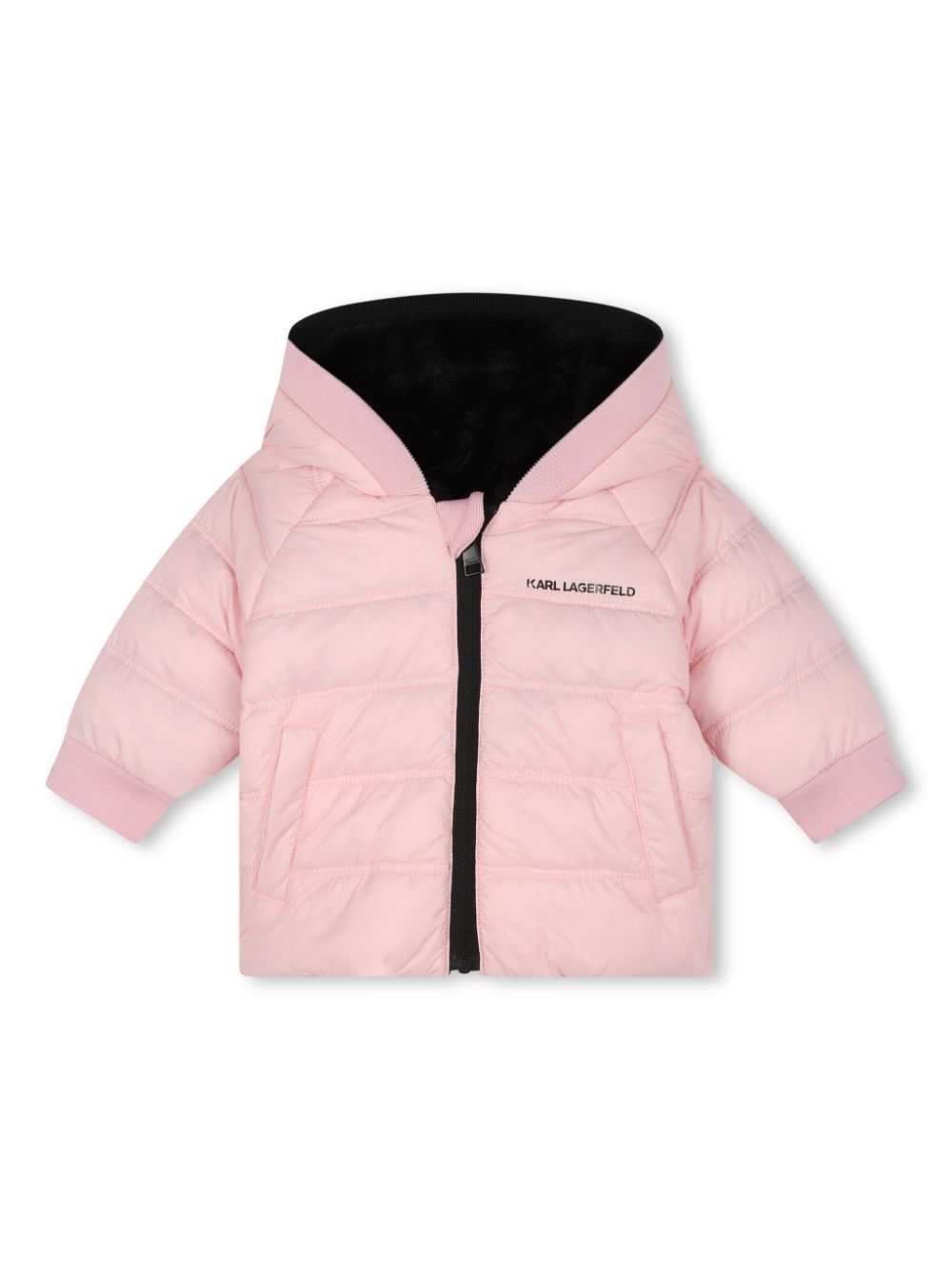 Karl Lagerfeld Kids reversible puffer jacket - Black von Karl Lagerfeld Kids