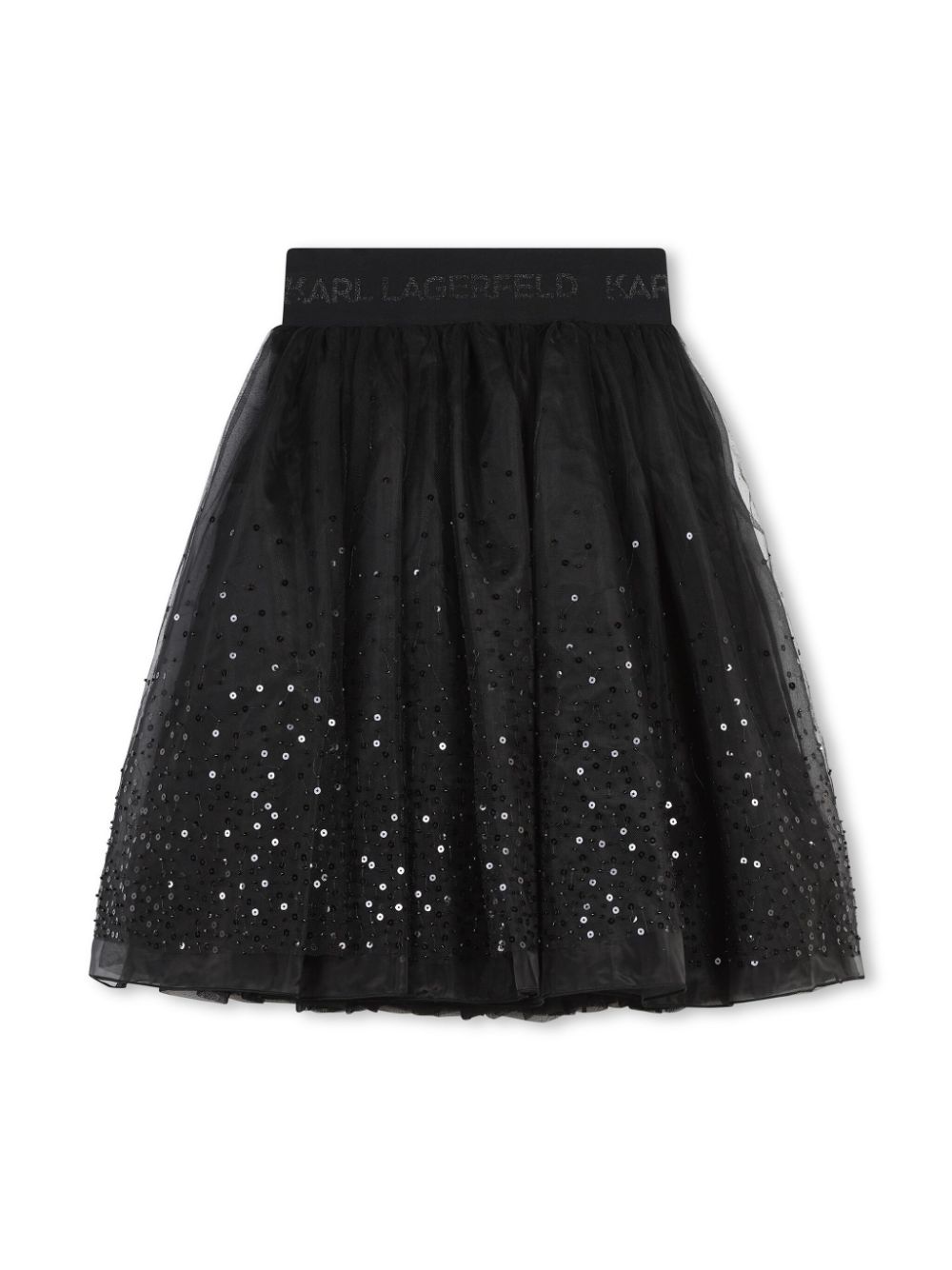 Karl Lagerfeld Kids sequin-embellished organza skirt - Black von Karl Lagerfeld Kids