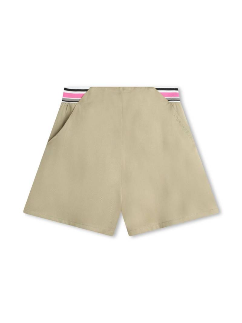 Karl Lagerfeld Kids stripe-detail elasticated-waist shorts - Green von Karl Lagerfeld Kids