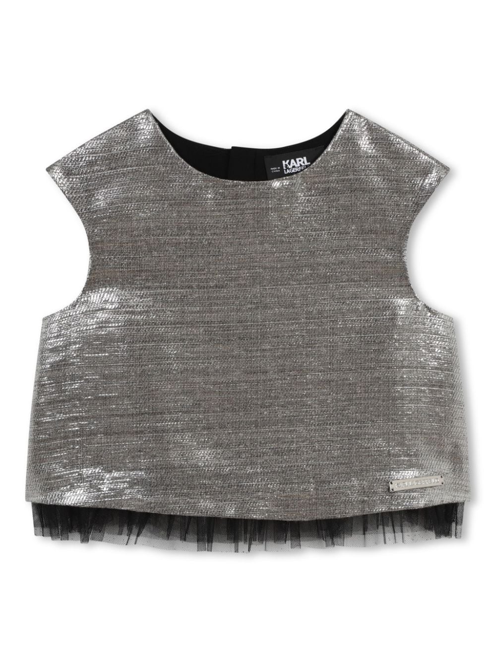 Karl Lagerfeld Kids metallic-effect top - Silver von Karl Lagerfeld Kids