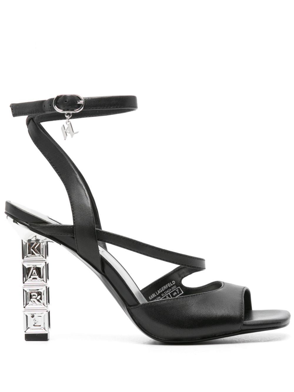 Karl Lagerfeld 105mm Kolumn strappy sandals - Black von Karl Lagerfeld