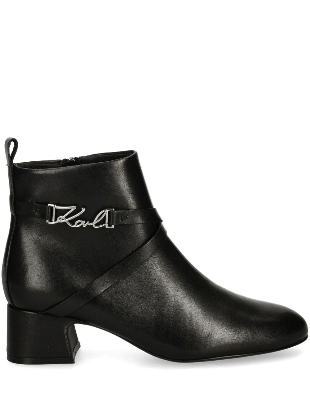 Karl Lagerfeld 50mm logo ankle boots - Black von Karl Lagerfeld