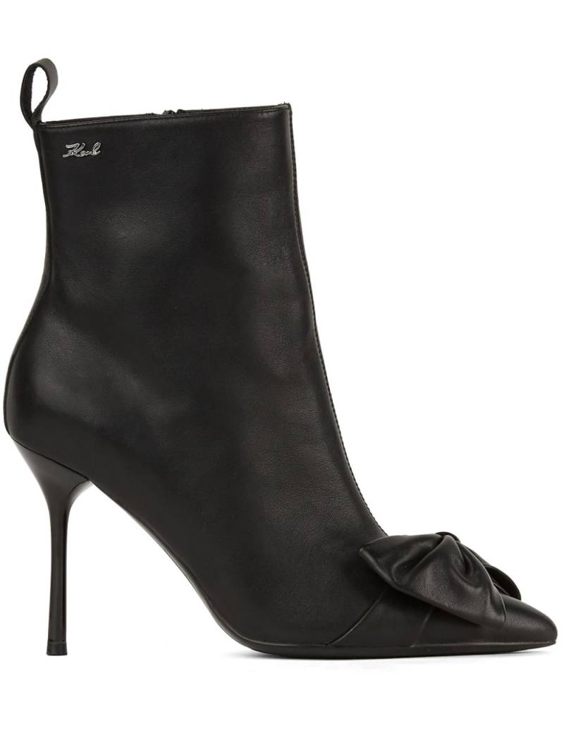 Karl Lagerfeld 90mm Sarabande bow ankle boots - Black von Karl Lagerfeld