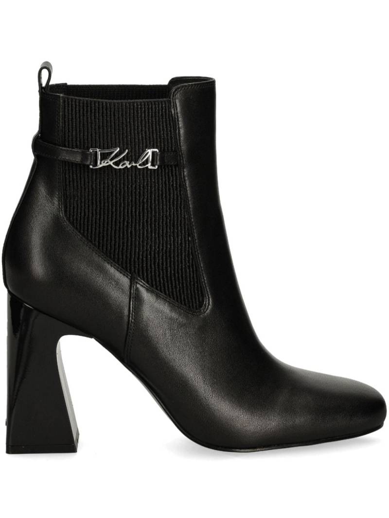 Karl Lagerfeld 90mm logo ankle boots - Black von Karl Lagerfeld