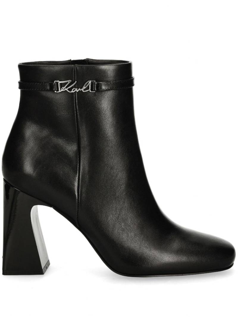 Karl Lagerfeld 90mm logo ankle boots - Black von Karl Lagerfeld