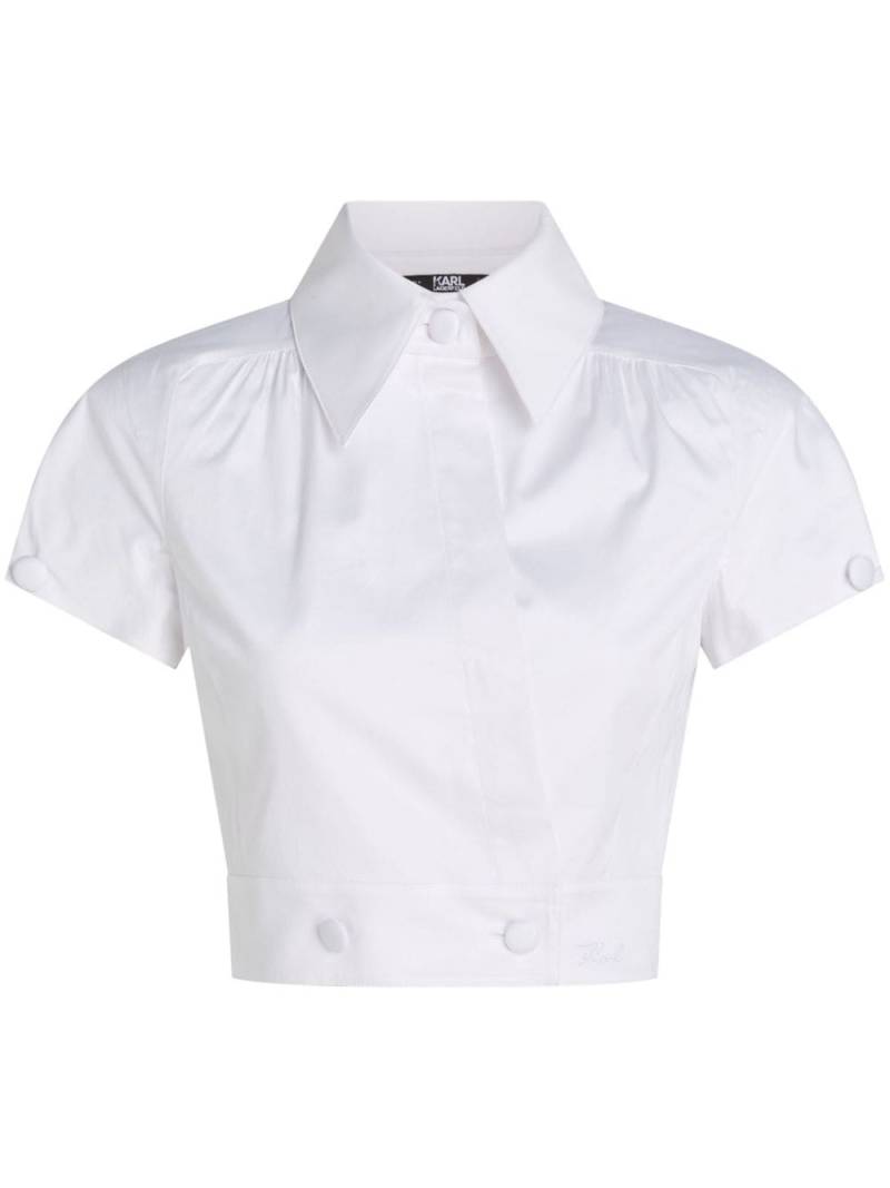 Karl Lagerfeld Archive cropped shirt - White von Karl Lagerfeld