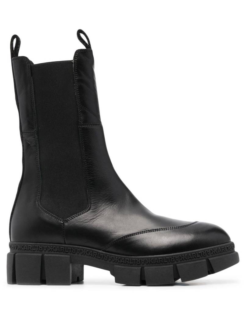 Karl Lagerfeld Aria calf-leather ankle boots - Black von Karl Lagerfeld