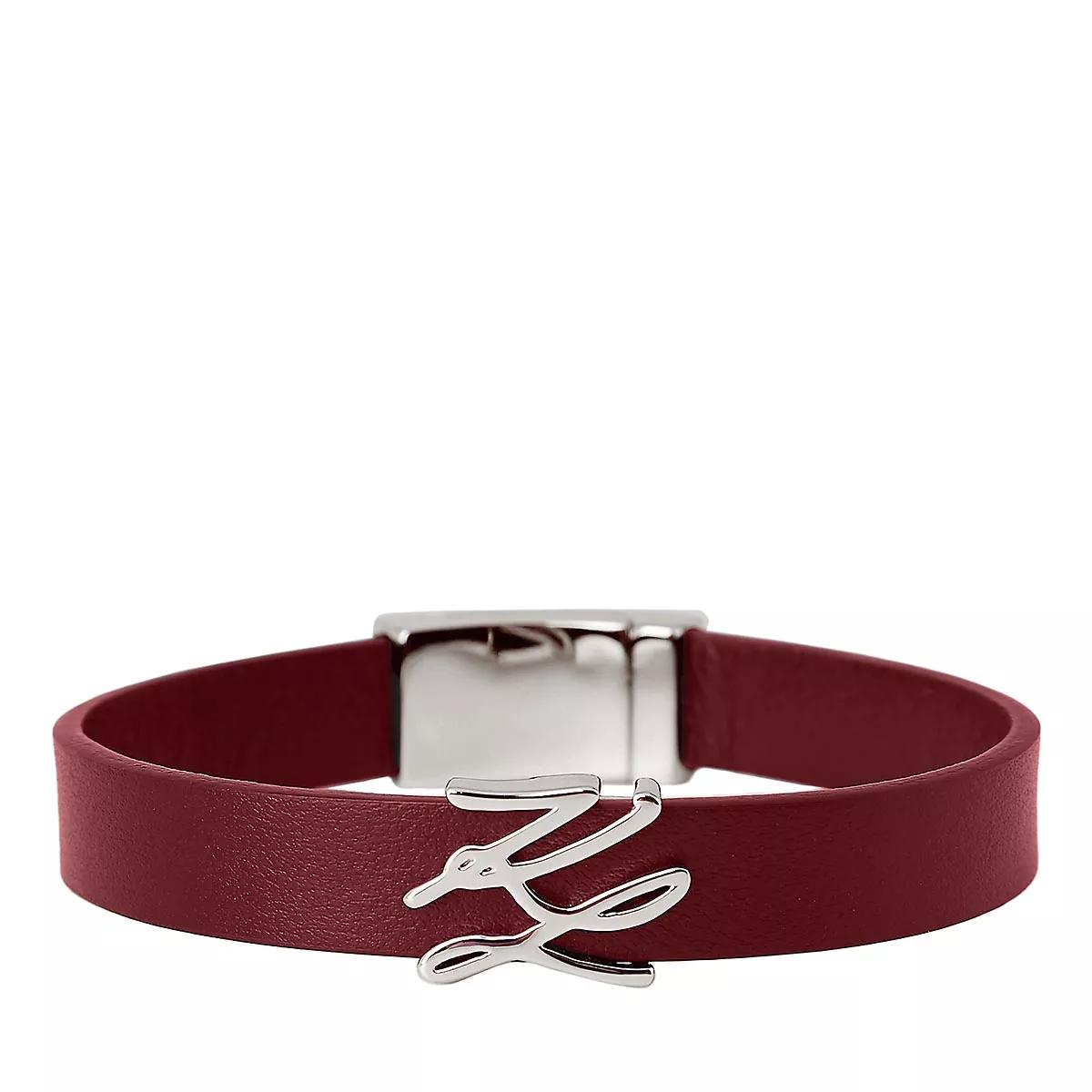 Karl Lagerfeld Armbanduhr - K/Autograph Leather Bracelet - Gr. M - in Schwarz - für Damen von Karl Lagerfeld