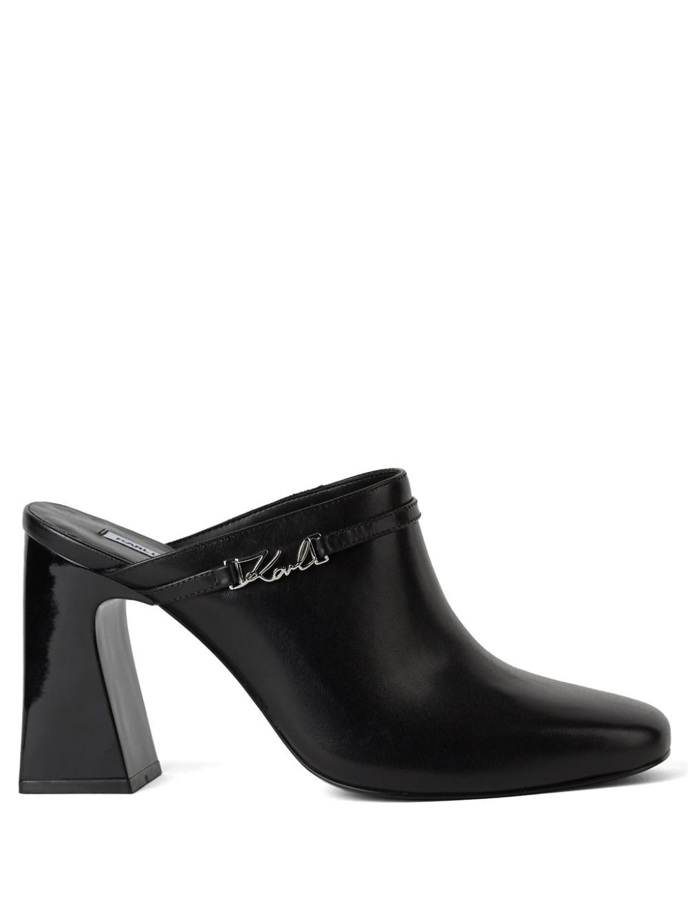 Karl Lagerfeld Astra Nova Singia Trim leather mules - Black von Karl Lagerfeld