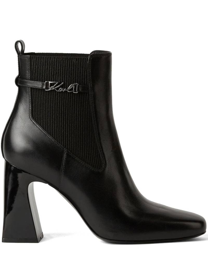 Karl Lagerfeld Astra Nova leather boots - Black von Karl Lagerfeld