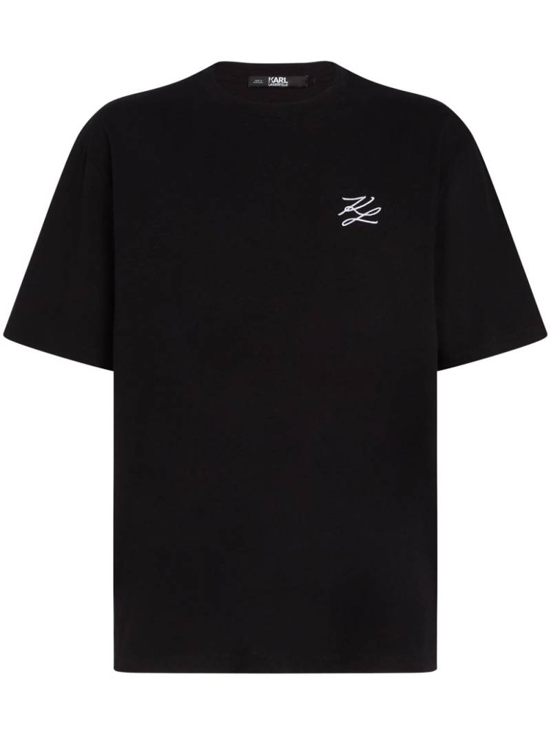 Karl Lagerfeld Autograph cotton T-shirt - Black von Karl Lagerfeld