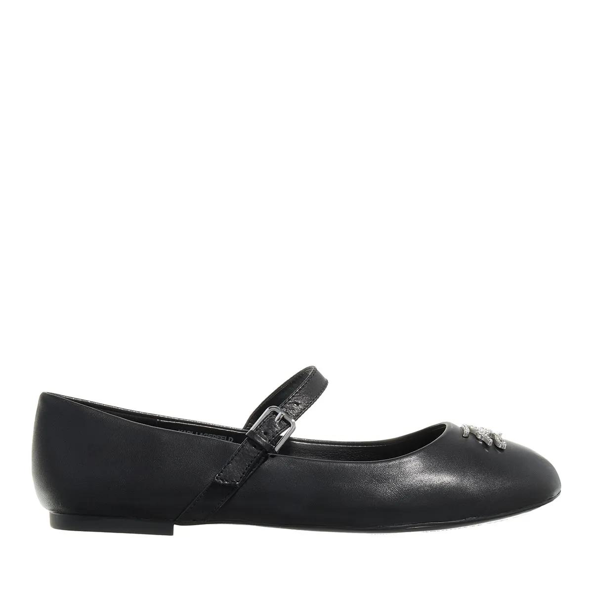 Karl Lagerfeld Ballerinas - Karo Autograph Pump - Gr. 36 (EU) - in Schwarz - für Damen von Karl Lagerfeld