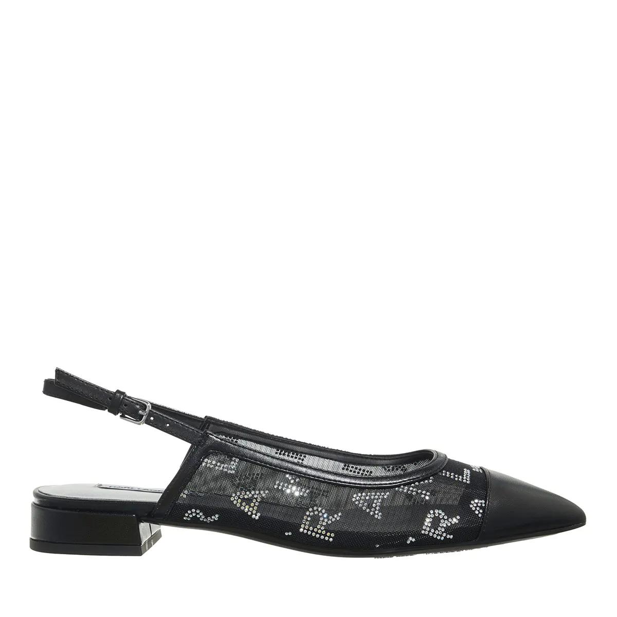 Karl Lagerfeld Ballerinas - Kerrie Rhinestone Sling - Gr. 36 (EU) - in Schwarz - für Damen von Karl Lagerfeld