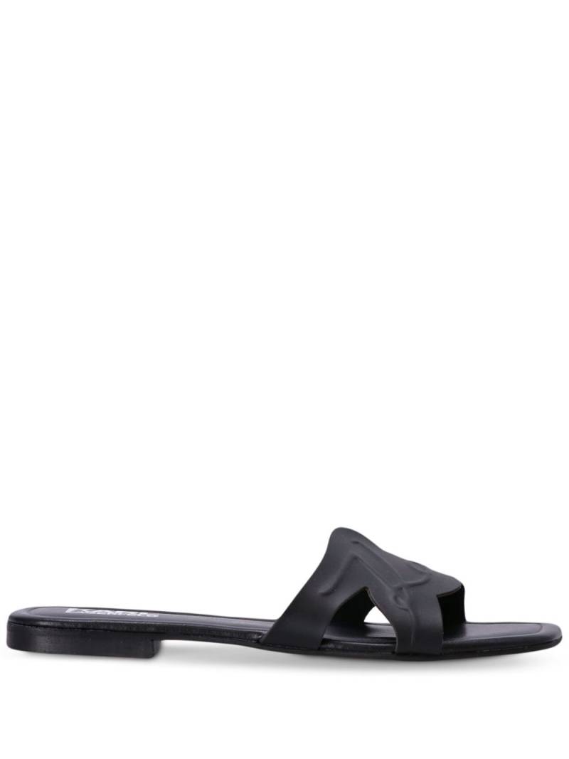 Karl Lagerfeld Brio Signature leather slides - Black von Karl Lagerfeld