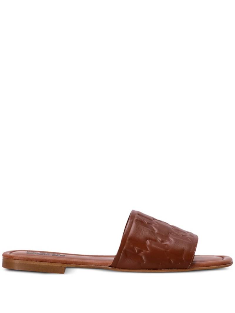 Karl Lagerfeld Brio monogram-pattern slides - Brown von Karl Lagerfeld