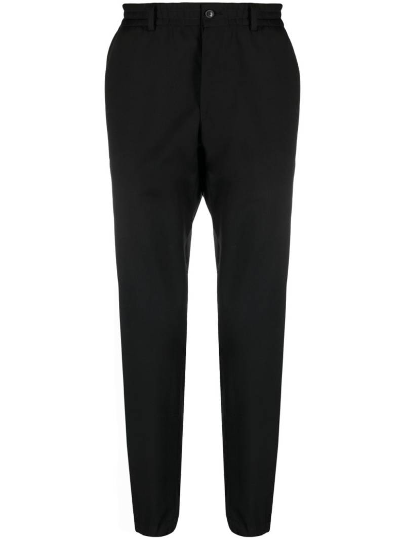 Karl Lagerfeld Chase logo-patch tapered trousers - Black von Karl Lagerfeld