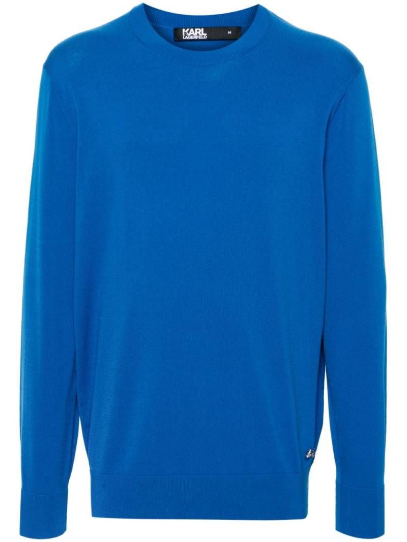 Karl Lagerfeld Crew-neck sweater - Blue von Karl Lagerfeld