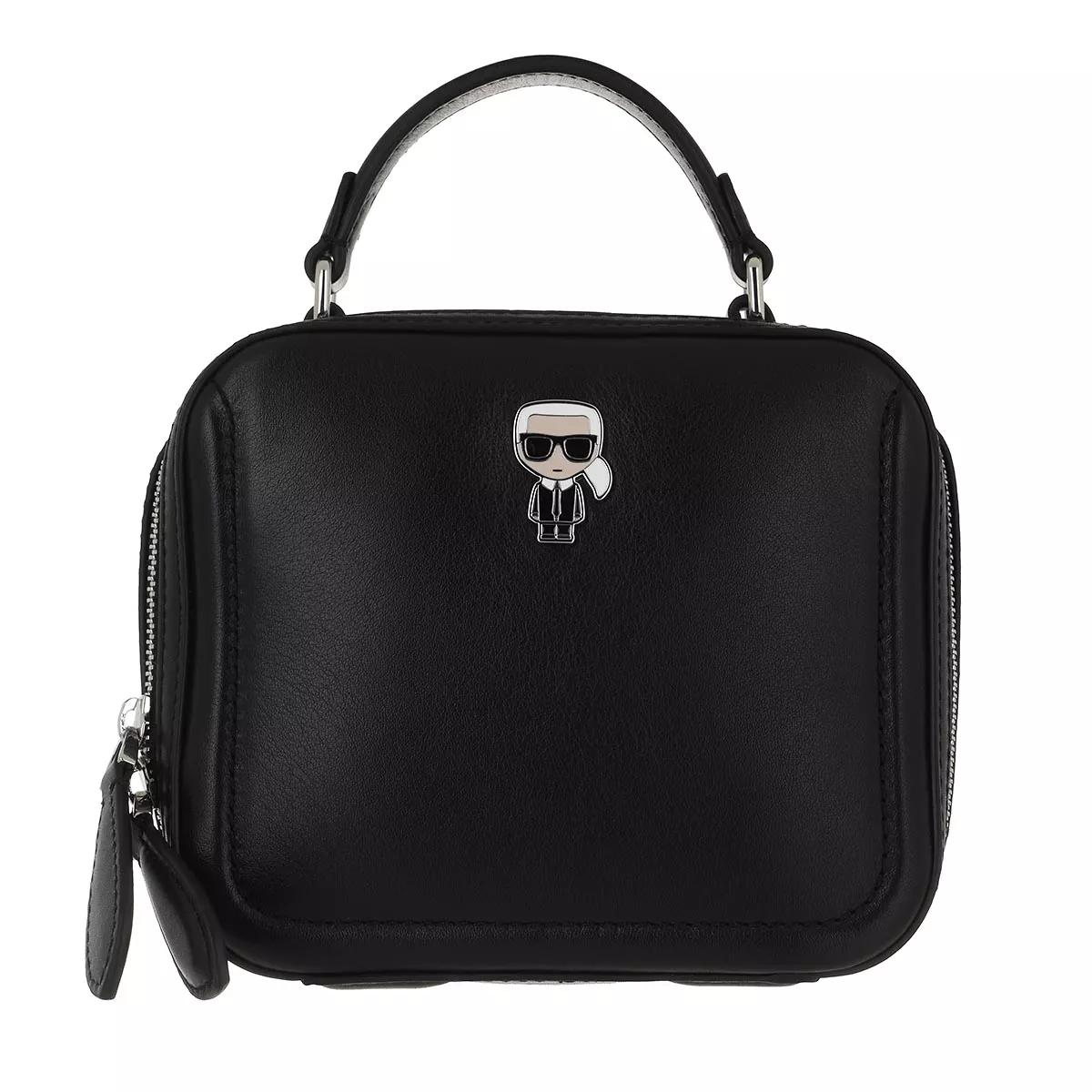 Karl Lagerfeld Henkeltasche - K/Ikonik Leather Th Cb - Gr. unisize - in Schwarz - für Damen von Karl Lagerfeld