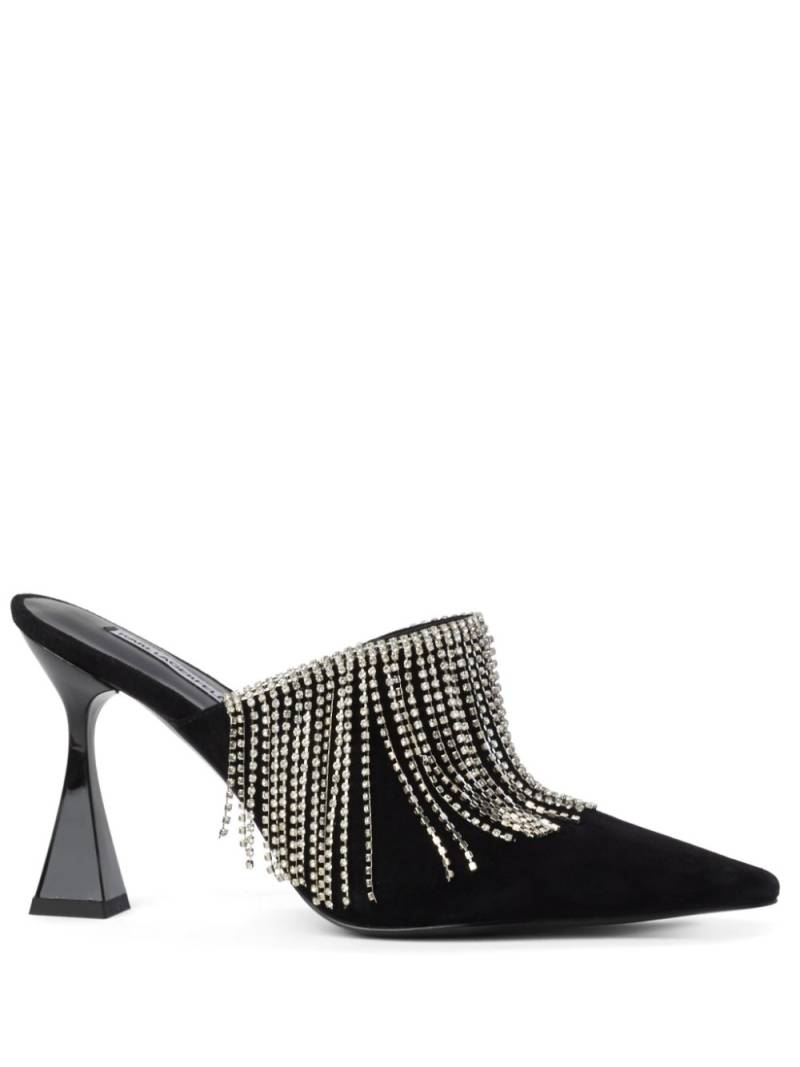 Karl Lagerfeld Debut II 90mm fringed mules - Black von Karl Lagerfeld