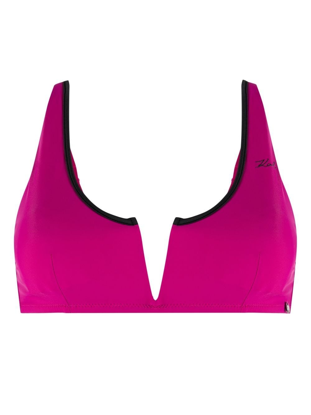 Karl Lagerfeld Dna binding bandeau bikini top - Purple von Karl Lagerfeld