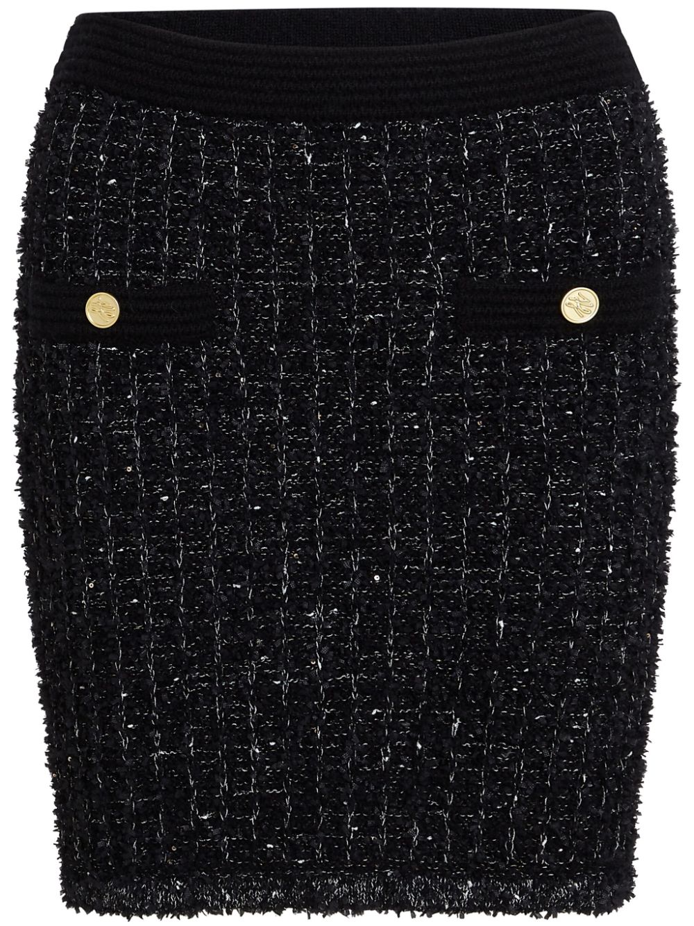 Karl Lagerfeld Essential Bouclé mini skirt - Black von Karl Lagerfeld