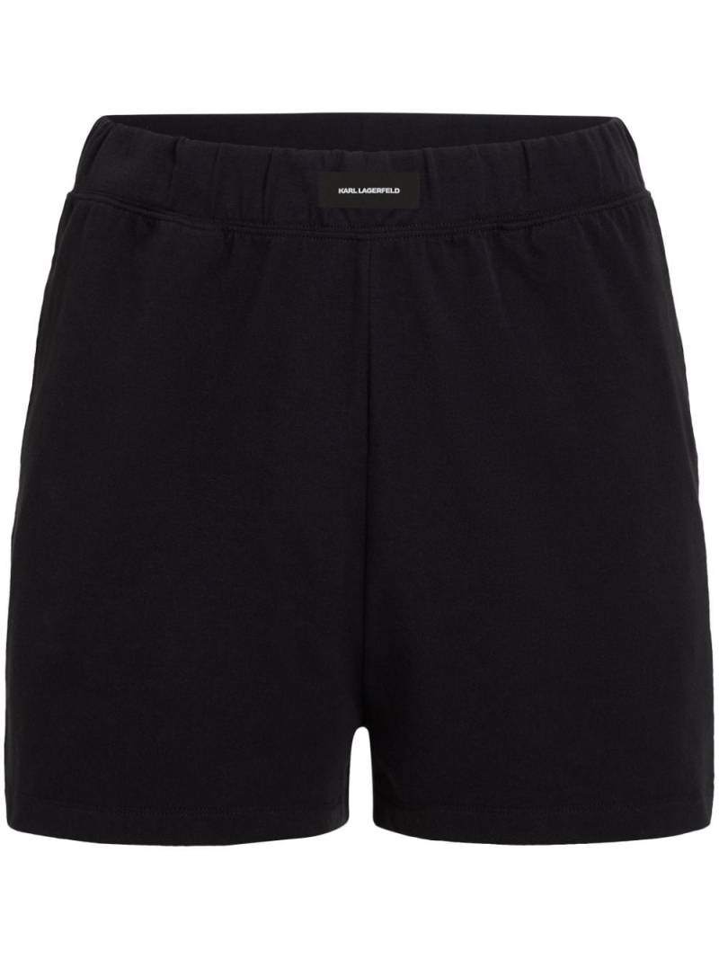 Karl Lagerfeld Essential Logo elasticated-waist lounge shorts - Black von Karl Lagerfeld