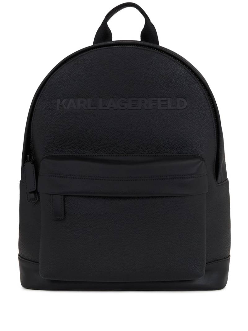 Karl Lagerfeld Essential leather backpack - 999 BLACK von Karl Lagerfeld