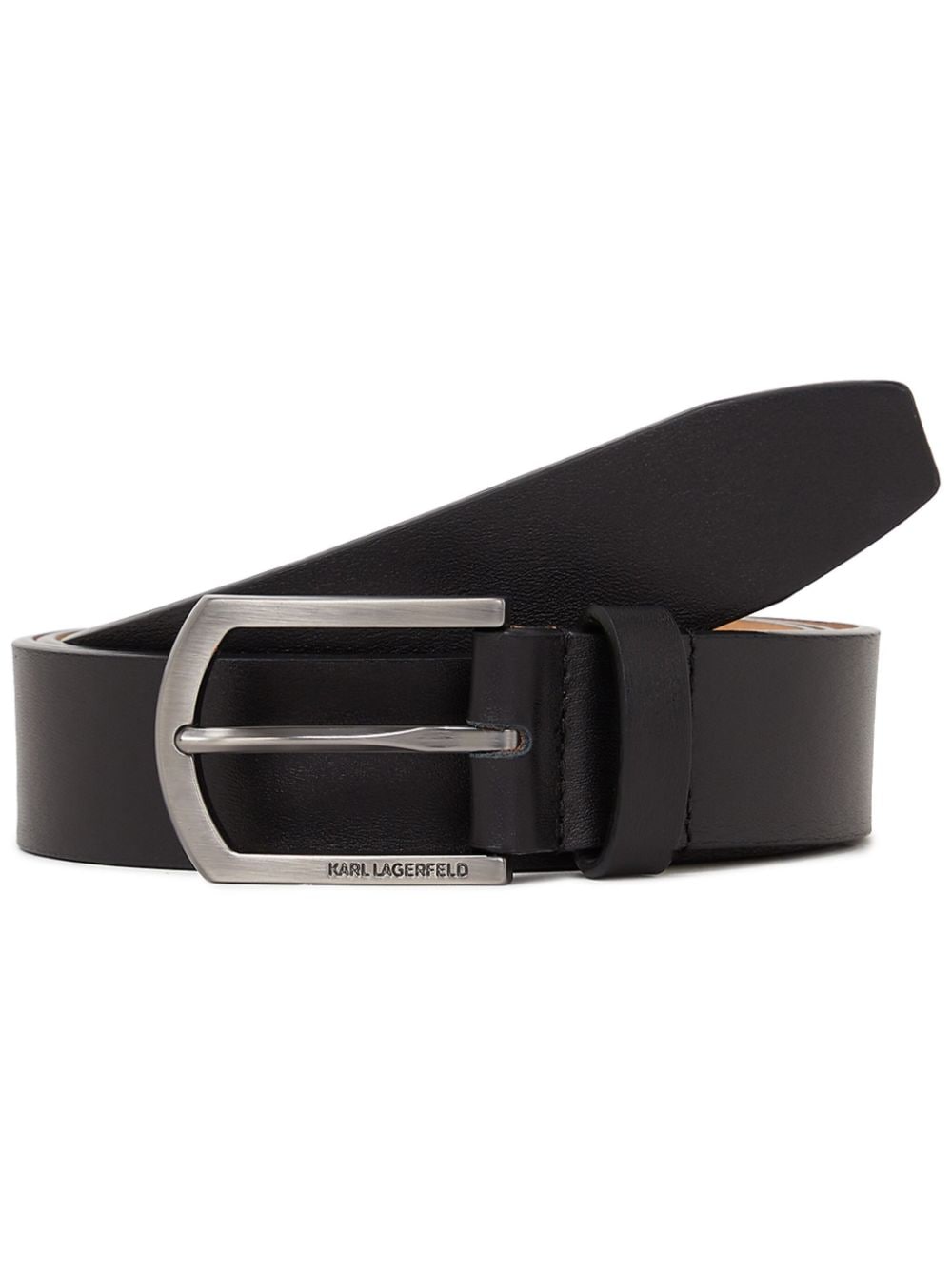 Karl Lagerfeld Essential leather belt - Black von Karl Lagerfeld