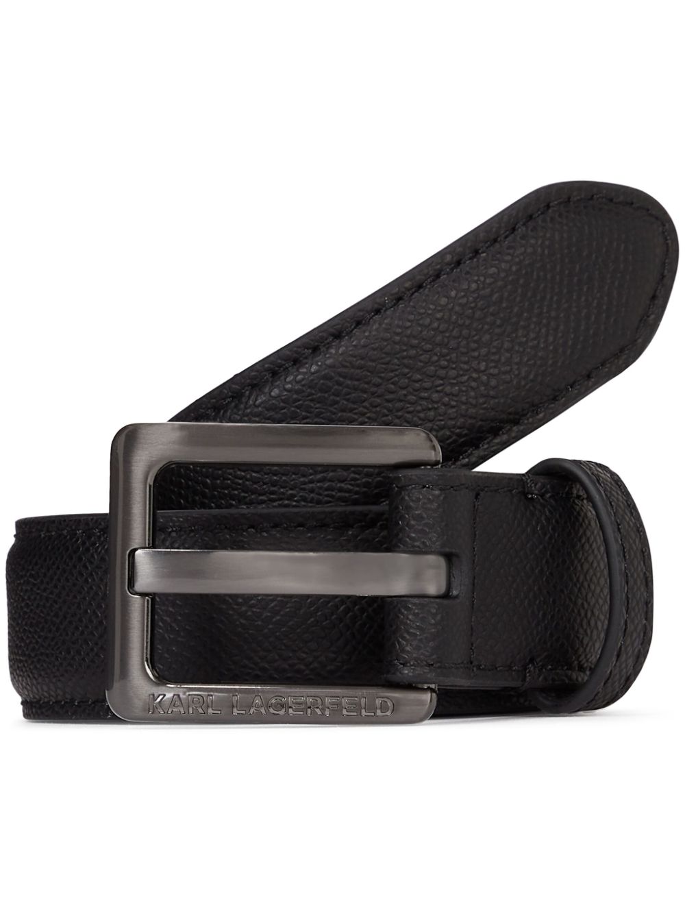 Karl Lagerfeld Essential leather belt - Black von Karl Lagerfeld