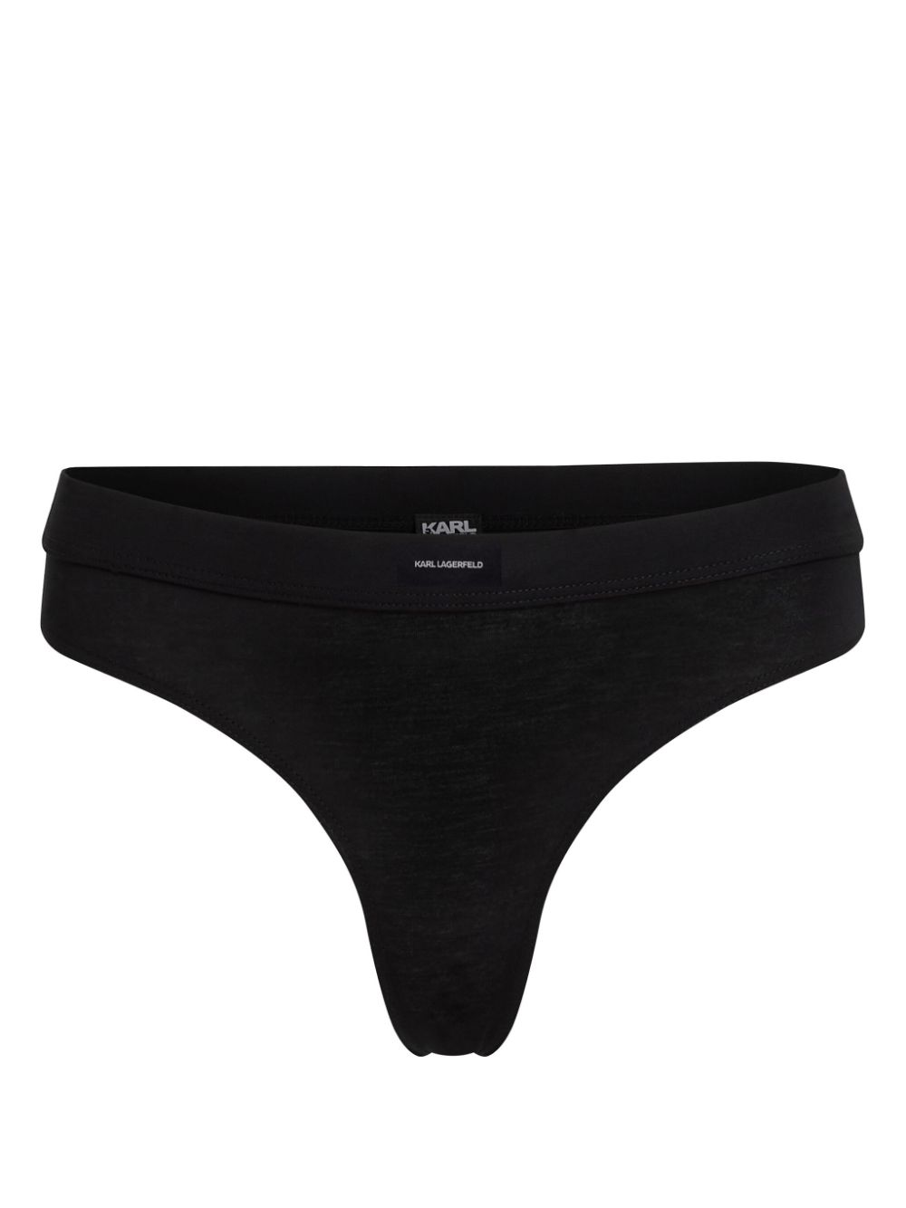 Karl Lagerfeld Essential logo-appliqué thong - Black von Karl Lagerfeld