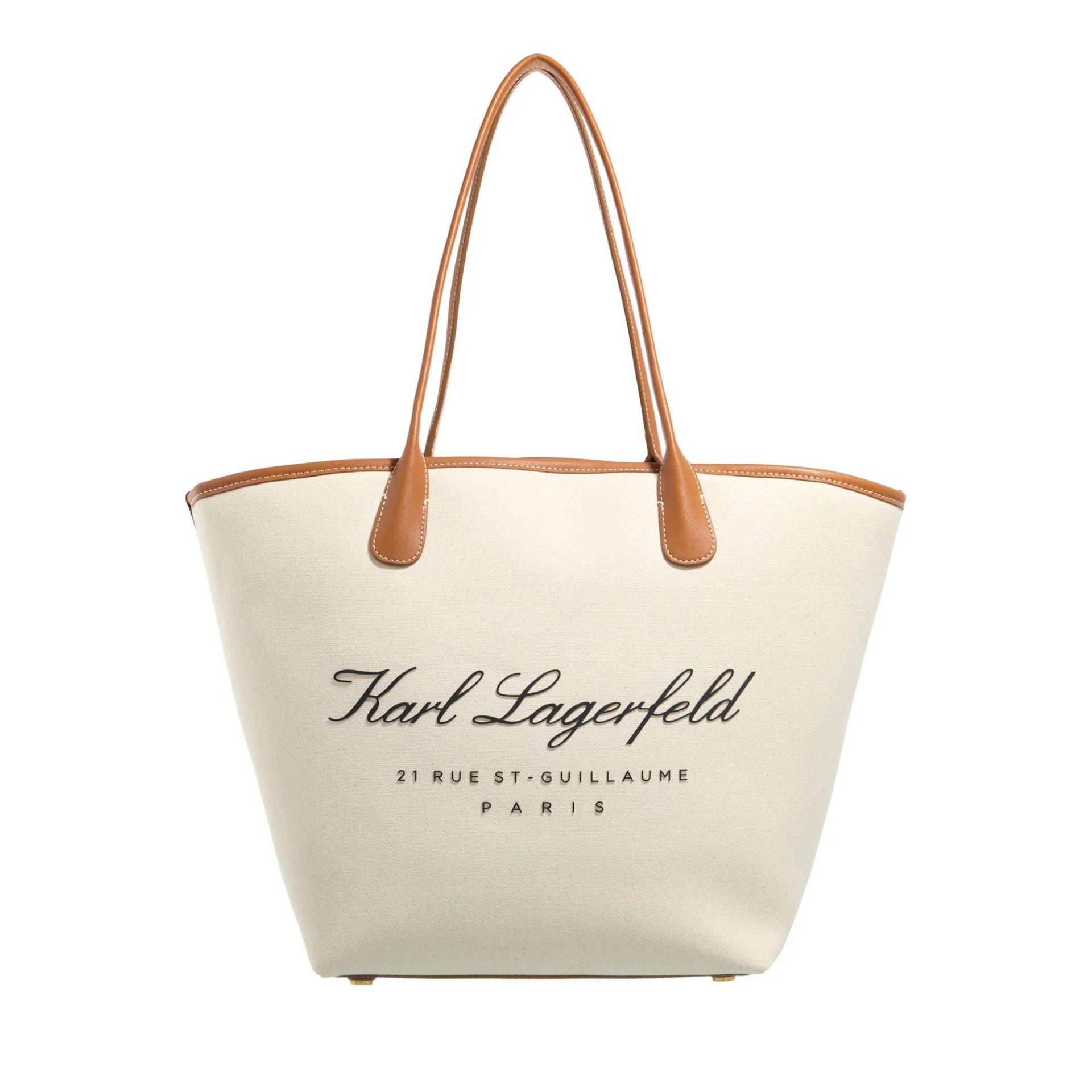 Karl Lagerfeld Handtasche - Hotel Karl  Medium Canvas Bag - Gr. unisize - in Beige - für Damen von Karl Lagerfeld