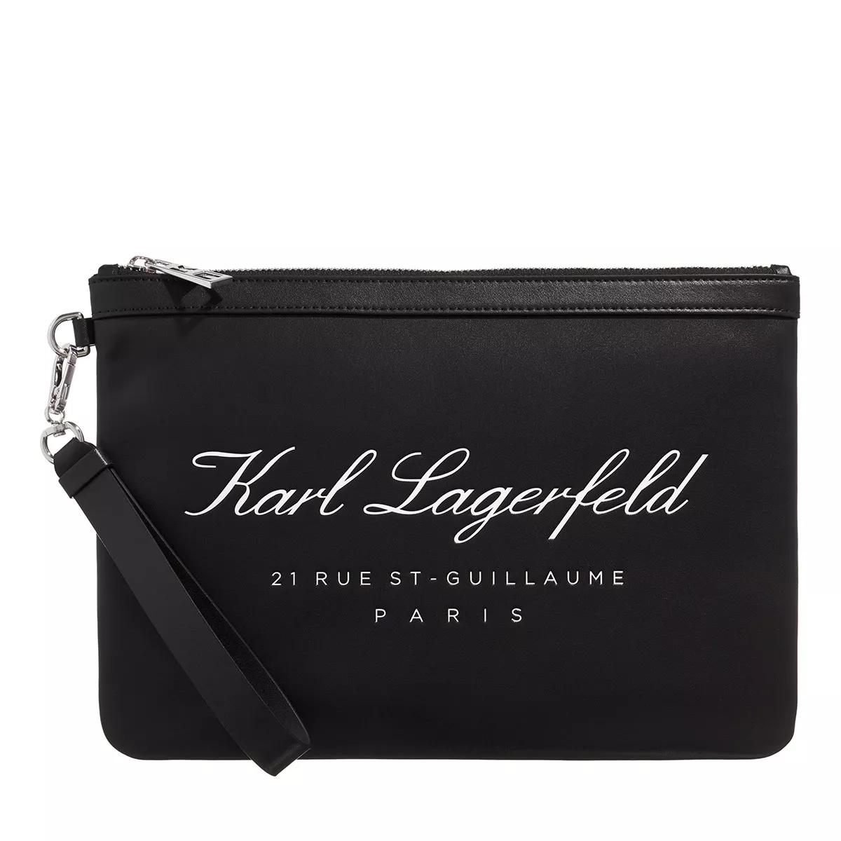 Karl Lagerfeld Handtasche - Hotel Karl Sm Pouch Tech Leath - Gr. unisize - in Schwarz - für Damen von Karl Lagerfeld