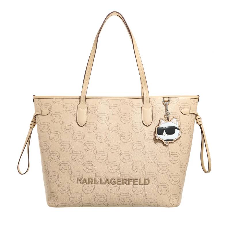 Karl Lagerfeld Handtasche - Ikon  Mono Cc Lg Tote - Gr. unisize - in Beige - für Damen von Karl Lagerfeld