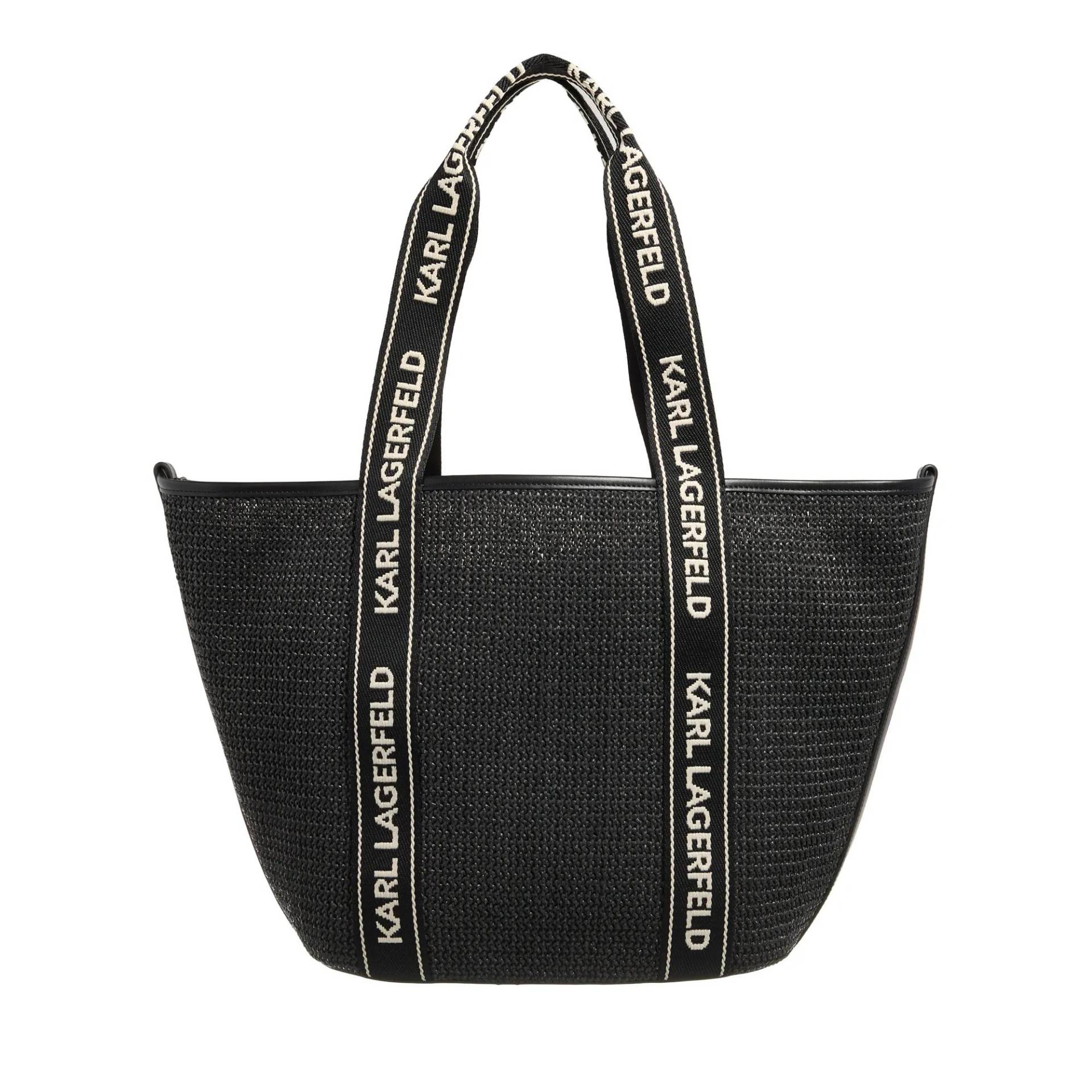 Karl Lagerfeld Handtasche - K/Essential Raffia Bag - Gr. unisize - in Schwarz - für Damen von Karl Lagerfeld