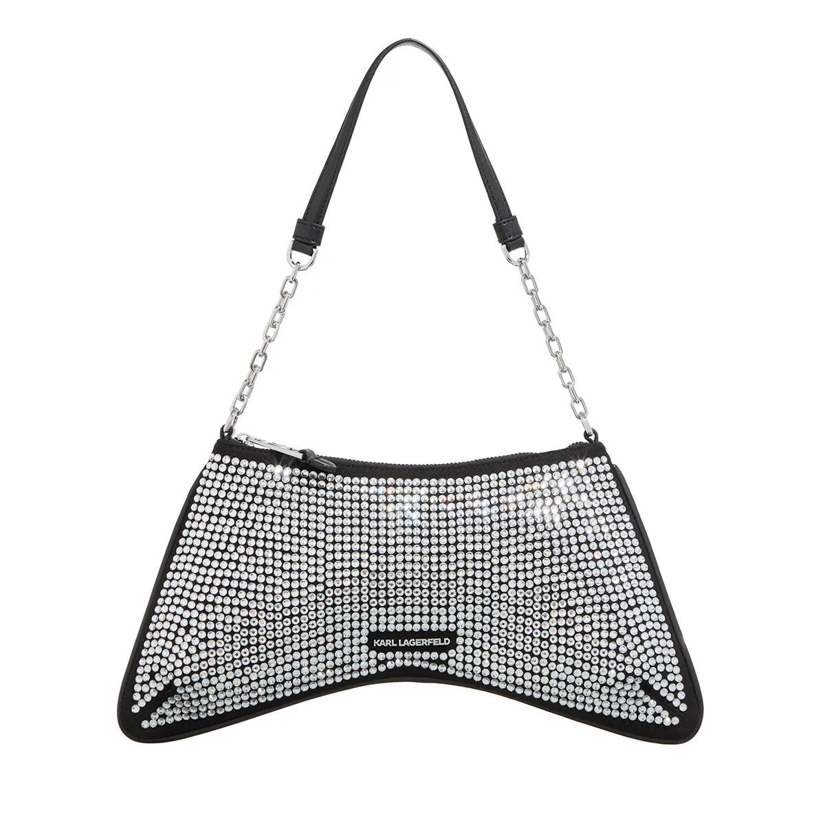 Karl Lagerfeld Handtasche - K/Evening Shb 7Element Rhinest - Gr. unisize - in Schwarz - für Damen von Karl Lagerfeld