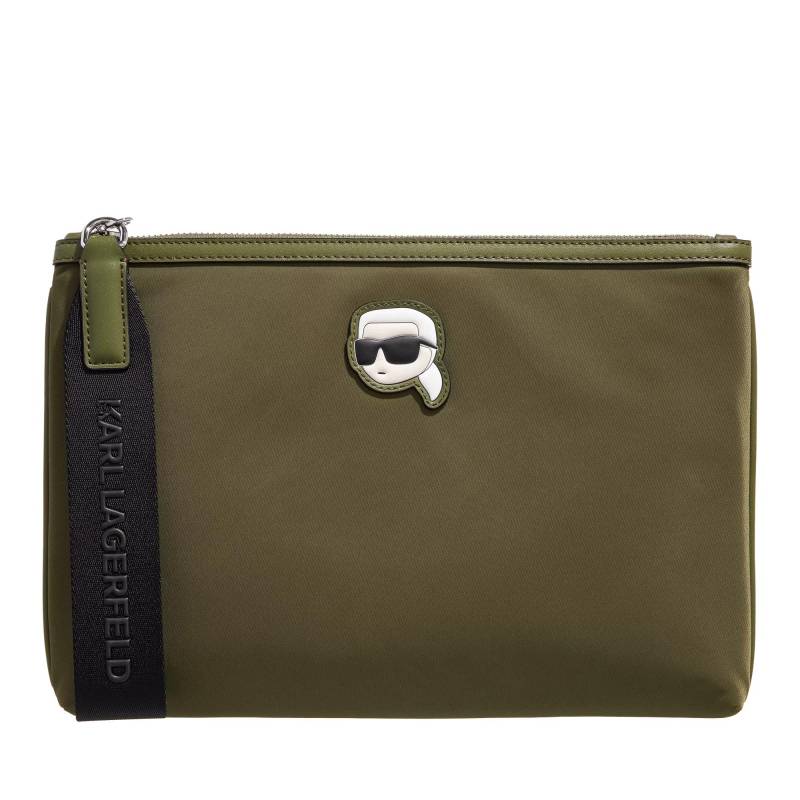 Karl Lagerfeld Handtasche - K/Ikonik 2.0 Nylon Small Pouch - Gr. unisize - in Grün - für Damen von Karl Lagerfeld