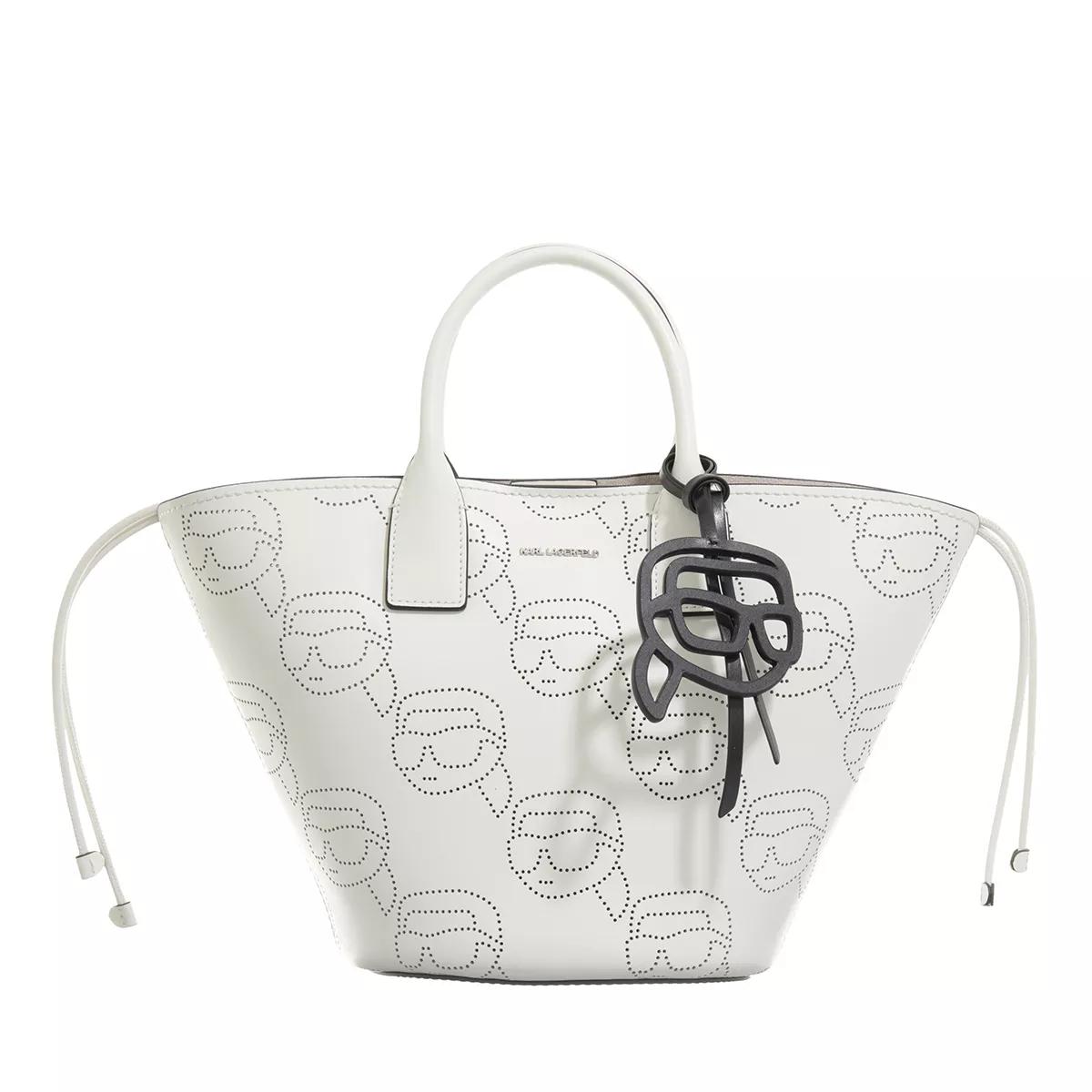 Karl Lagerfeld Handtasche - K/Ikonik 2.0 Perforated Tote - Gr. unisize - in Creme - für Damen von Karl Lagerfeld