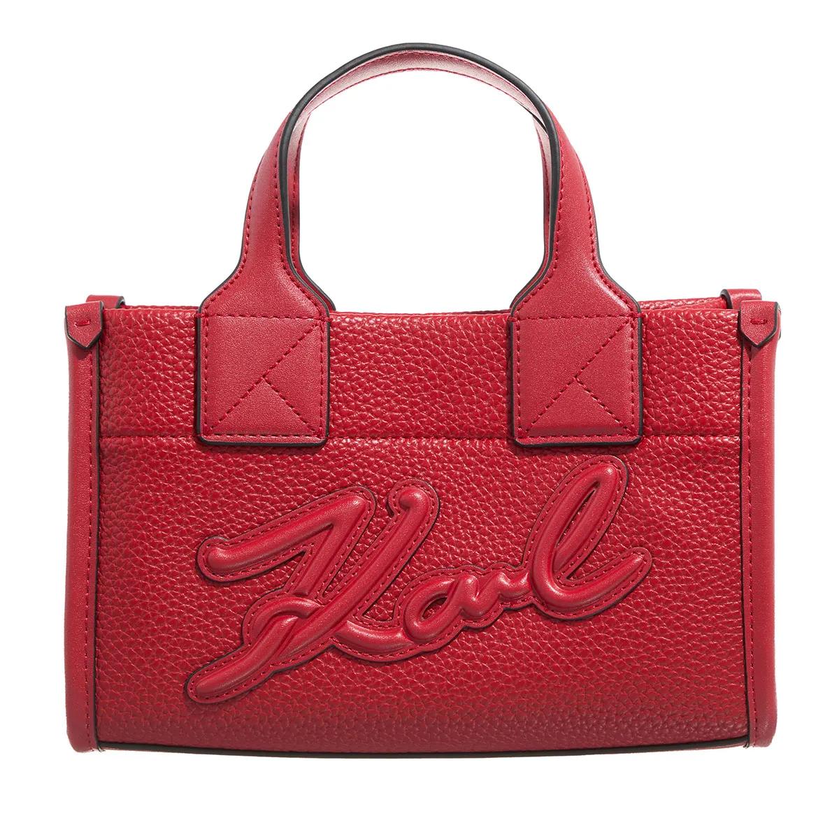 Karl Lagerfeld Handtasche - K/Skuare Sm Tote Grainy - Gr. unisize - in Rot - für Damen von Karl Lagerfeld