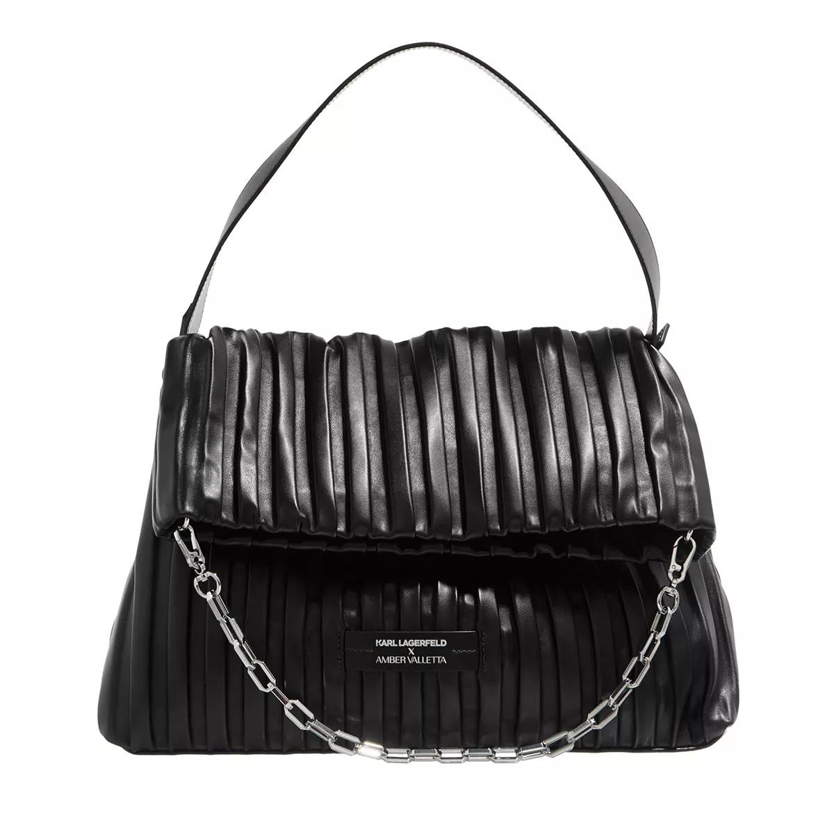 Karl Lagerfeld Handtasche - Klxav Pleated Folded Tote - Gr. unisize - in Schwarz - für Damen von Karl Lagerfeld