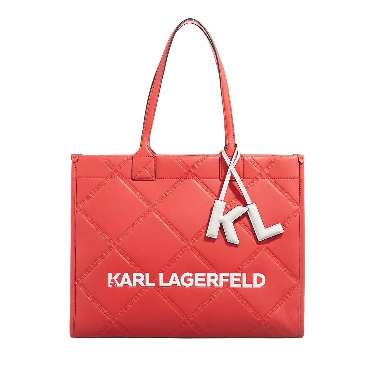 Karl Lagerfeld Handtasche - Skuare Embossed Lg Tote - Gr. unisize - in Rot - für Damen von Karl Lagerfeld