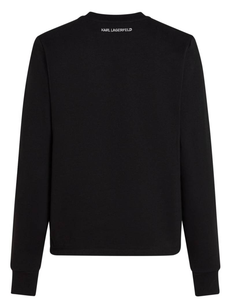 Karl Lagerfeld Signature-hem sweatshirt - Black von Karl Lagerfeld