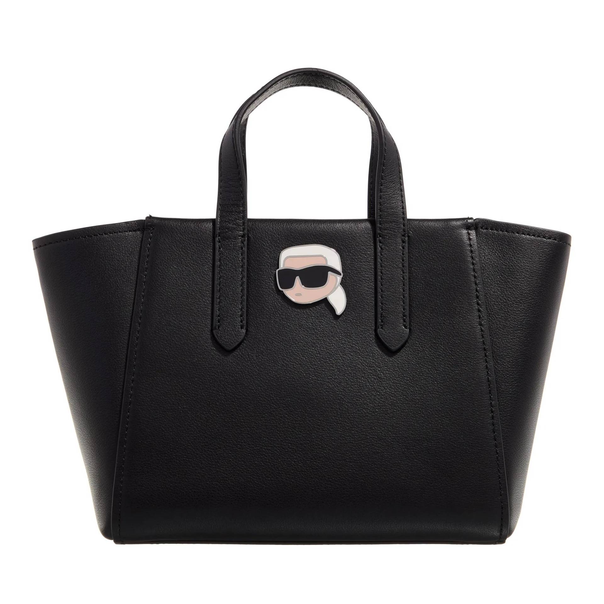 Karl Lagerfeld Henkeltasche - K/Ikonik 2.0 Leather S Tote Pn - Gr. unisize - in Schwarz - für Damen von Karl Lagerfeld