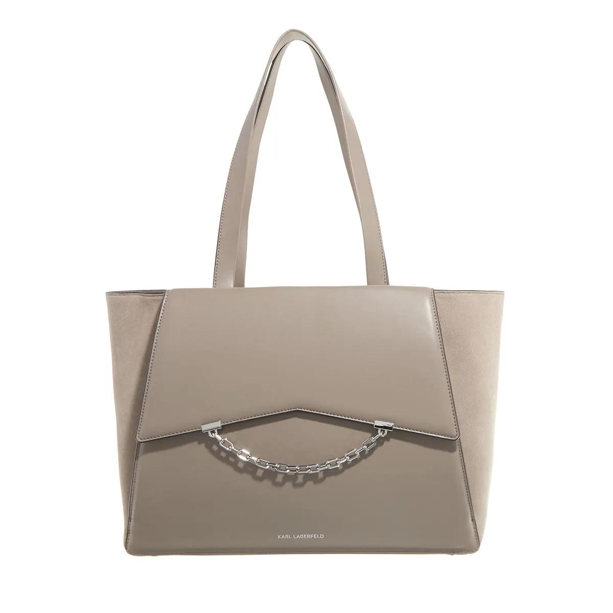 Karl Lagerfeld Handtasche - K/Seven Grainy Sp Tote Suede - Gr. unisize - in Taupe - für Damen von Karl Lagerfeld