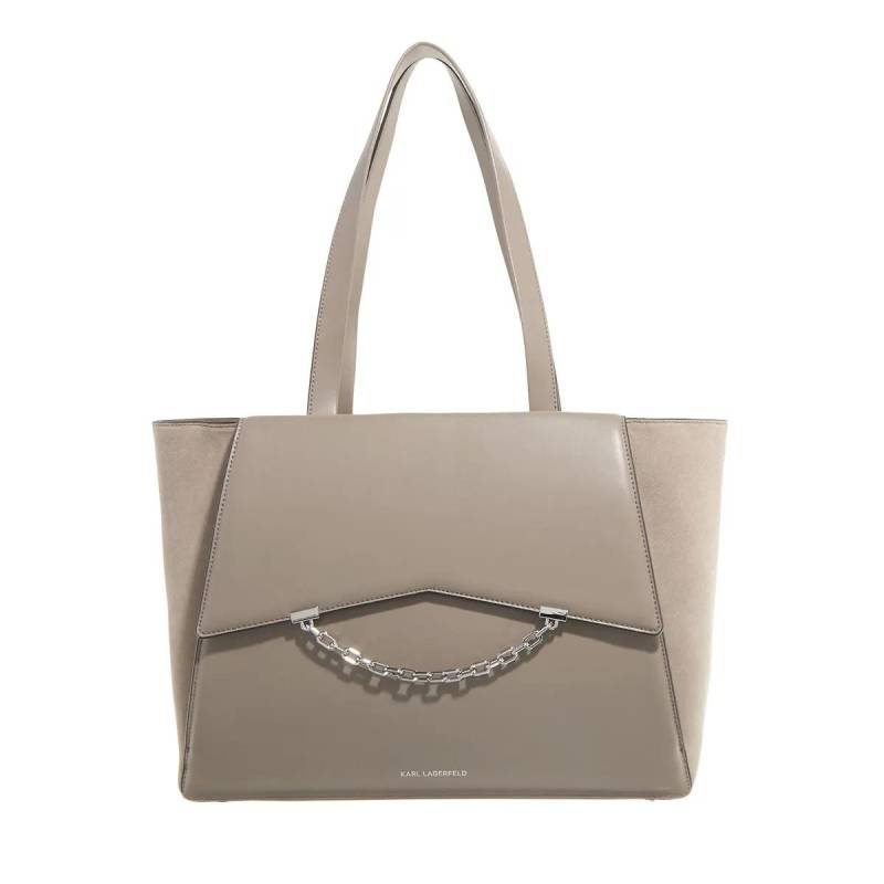 Karl Lagerfeld Henkeltasche - K/Seven Grainy Sp Tote Suede - Gr. unisize - in Taupe - für Damen von Karl Lagerfeld