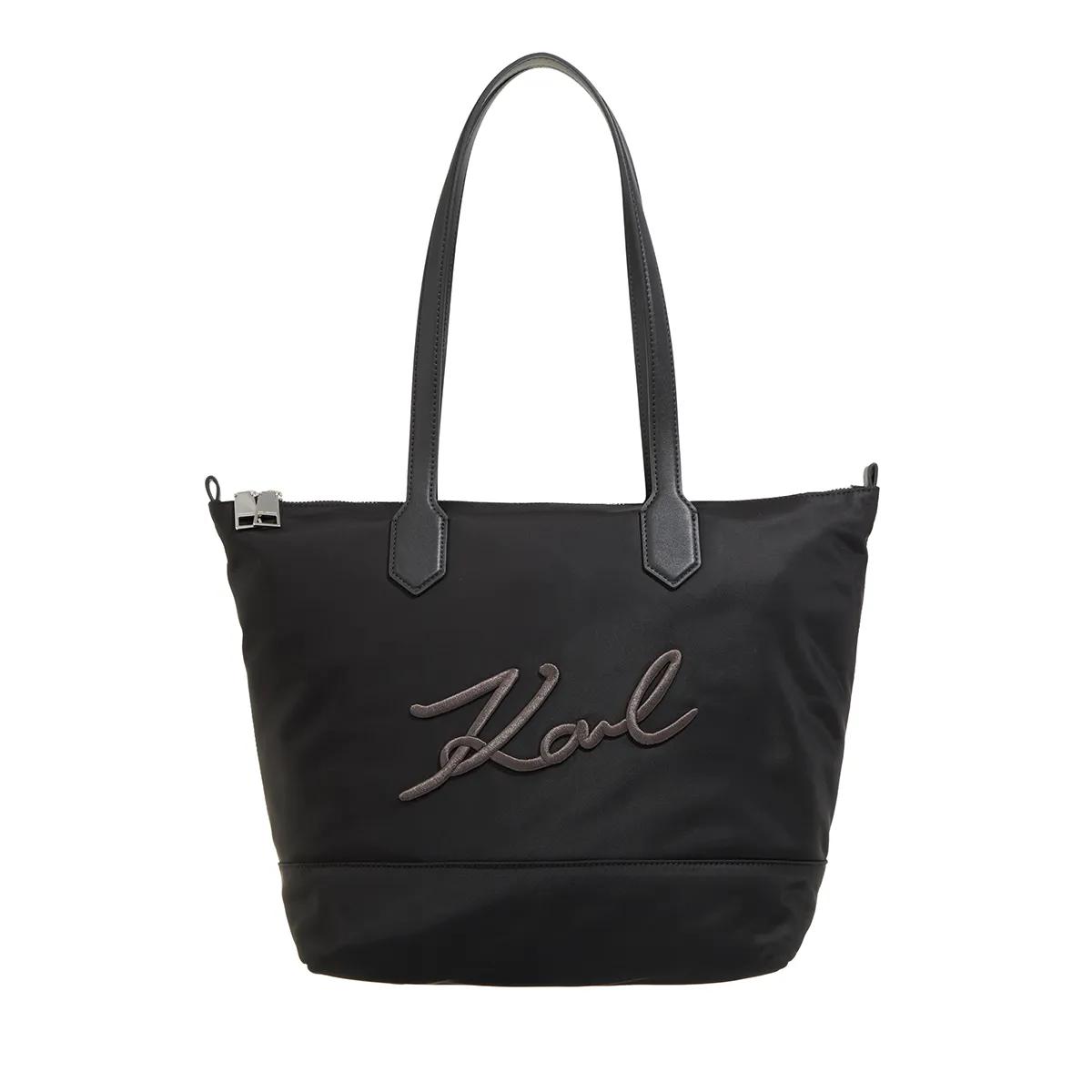 Karl Lagerfeld Handtasche - K/Signature Nylon Md Tote - Gr. unisize - in Schwarz - für Damen von Karl Lagerfeld