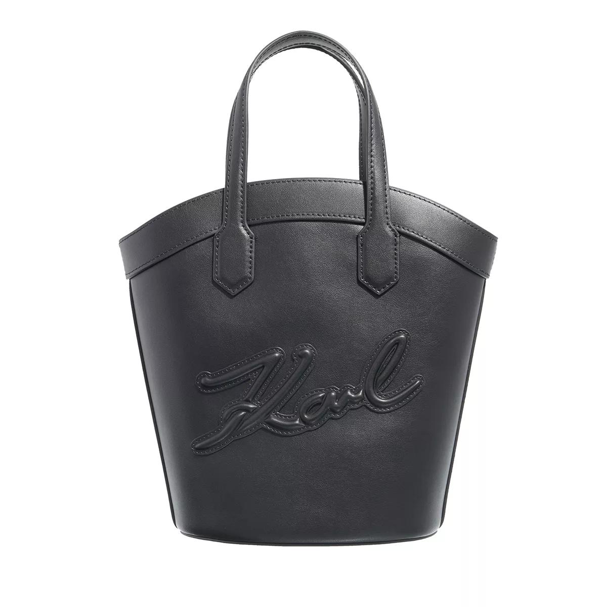 Karl Lagerfeld Handtasche - K/Signature Tulip Sm Tote - Gr. unisize - in Schwarz - für Damen von Karl Lagerfeld